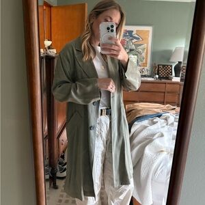 Zara Khaki green trench